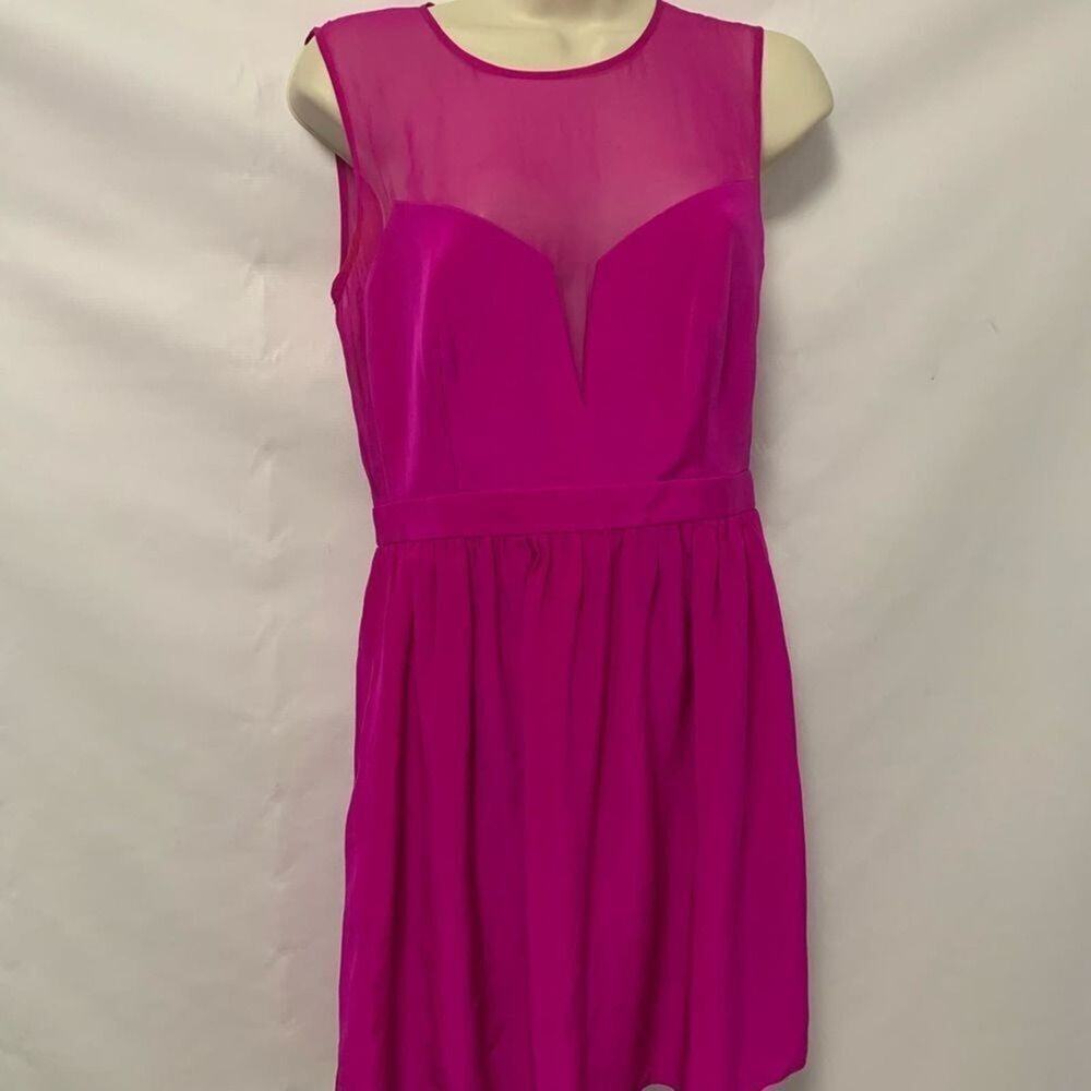 JAY GODFREY SILK PINK MINI SHEER TOP DRESS SIZE 4